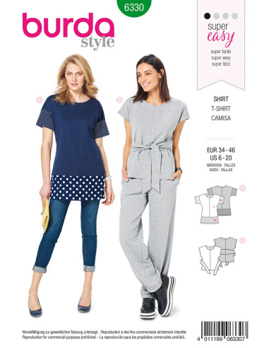 T-shirt pattern - Burda 6330