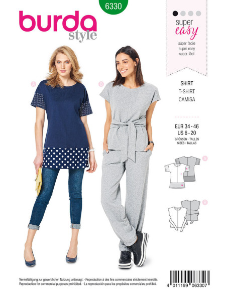 T-shirt pattern - Burda 6330