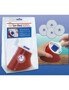 Turn-Sharp rotary cutter blade sharpener