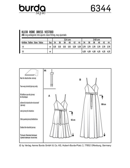 Dress pattern - Burda 6344