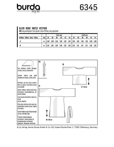 Dress pattern - Burda 6345