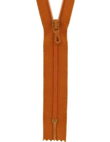 Nylon zipper - Caramel brown