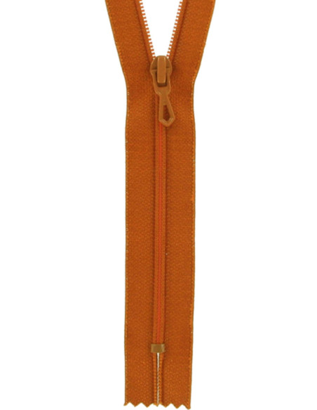 Nylon zipper - Caramel brown