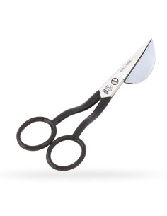 Premax applied scissors with black curved handle 15 cm