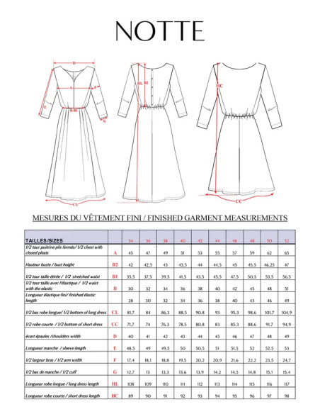 Notte Dress Pattern - Maison Fauve