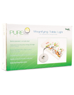 Magnifying glass on table with LED lighting Purelite 2