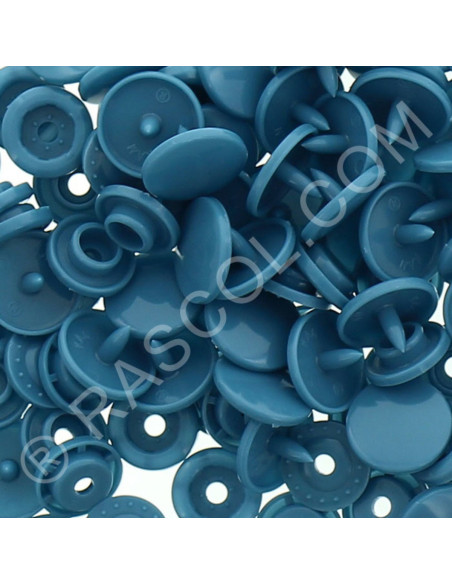 Pack of 25 KAM round resin snaps - Petrol blue