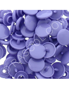 Pack of 25 round KAM resin snaps - Lilac