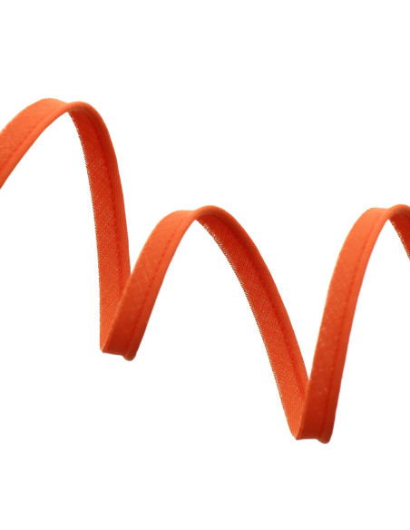 All-textile piping 10 mm - Bright orange