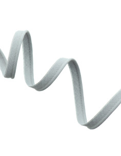 All-textile piping 10 mm - Pearl gray