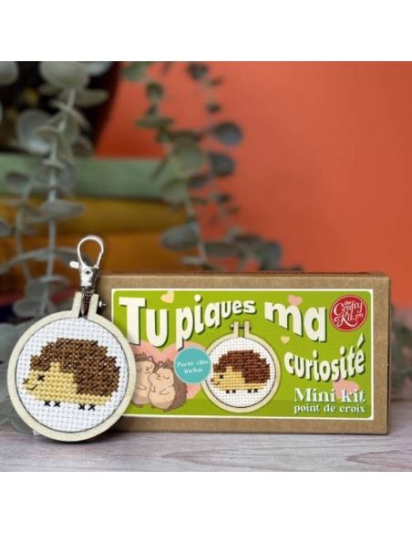 Mini cross-stitch embroidery kit - You pique my curiosity