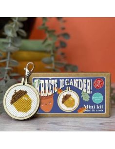 Mini cross-stitch embroidery kit - Stop goofing off