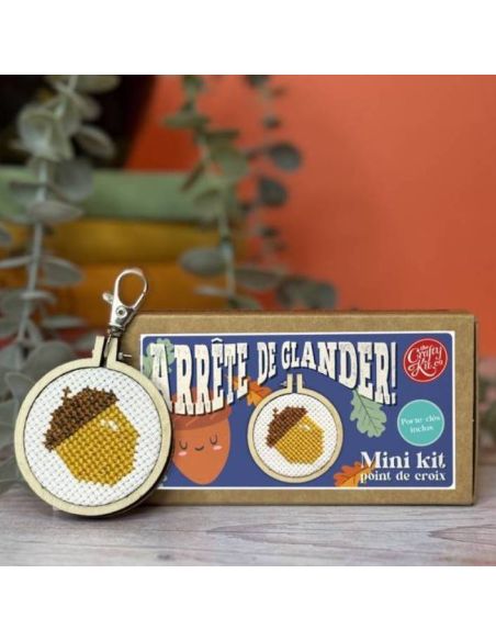 Mini cross-stitch embroidery kit - Stop goofing off