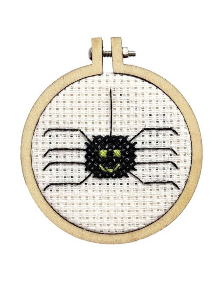 Mini cross-stitch embroidery kit - Evening spider, hope!