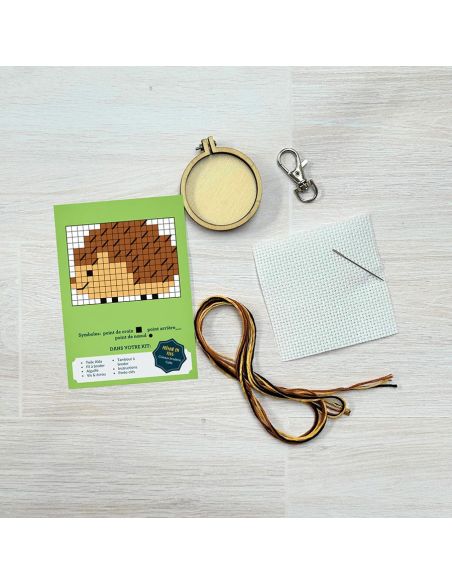 Mini cross-stitch embroidery kit - You pique my curiosity