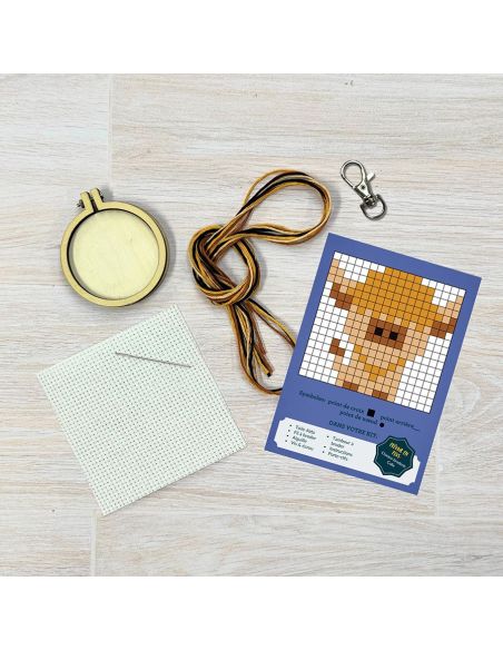Mini cross-stitch embroidery kit - Don't be mean!