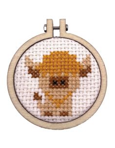 Mini cross-stitch embroidery kit - Don't be mean! 2