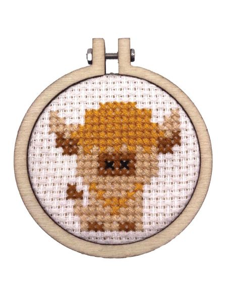 Mini cross-stitch embroidery kit - Don't be mean!