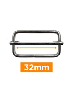Premium sliding buckle - Silver 32 mm