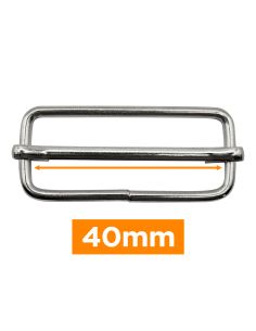 Premium sliding buckle - Silver 40 mm