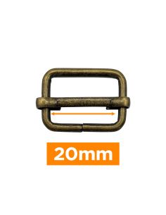 Premium sliding buckle - Bronze 20 mm