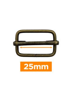 Premium sliding buckle - Bronze 25 mm