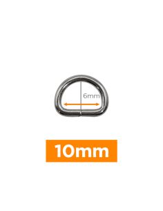 Premium D-ring - Silver 10 mm