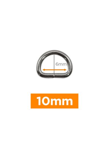 Premium D-ring - Silver 10 mm