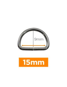 Premium D-ring - Silver 15 mm