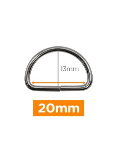 Premium D-ring - Silver 20 mm