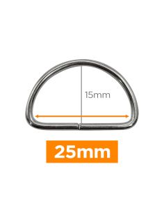 Premium D-ring - Silver 25 mm