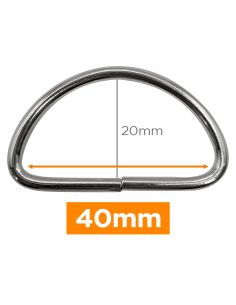 Premium D-ring - Silver 40 mm