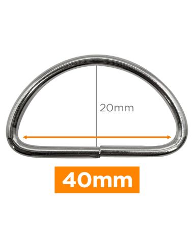 Premium D-ring - Silver 40 mm