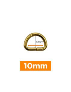 Premium D-ring - Gold 10 mm