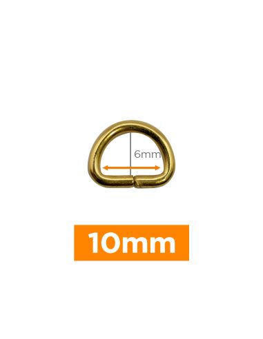 Premium D-ring - Gold 10 mm