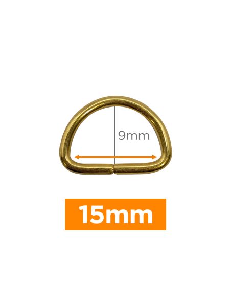 Premium D-ring - Gold 15 mm
