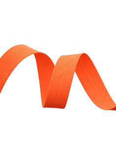 Fluorescent orange all-textile bias