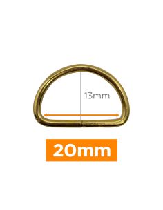Premium D-ring - Gold 20 mm