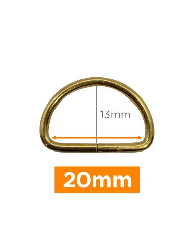 Premium D-ring - Gold 20 mm
