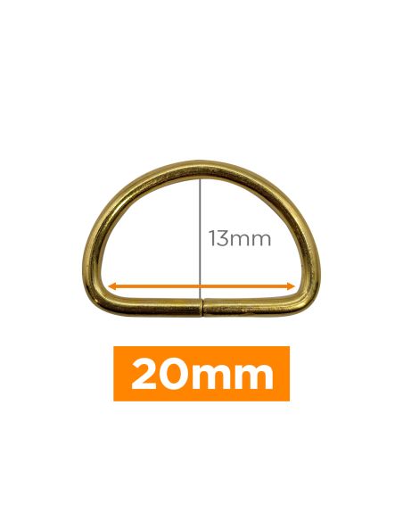 Premium D-ring - Gold 20 mm