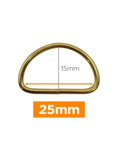 Premium D-ring - Gold 25 mm