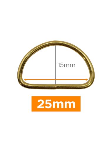 Premium D-ring - Gold 25 mm