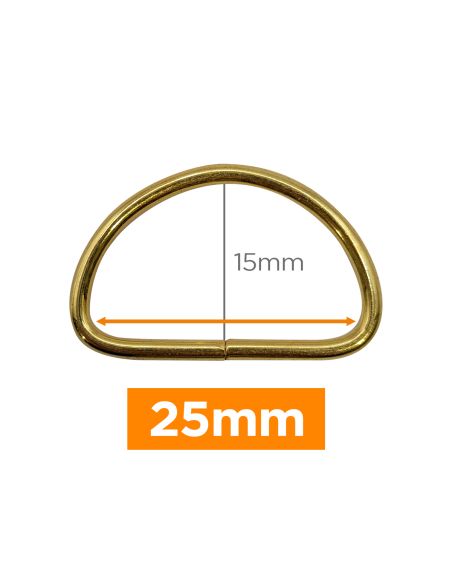 Premium D-ring - Gold 25 mm