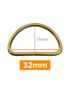 Premium D-ring - Gold 32 mm
