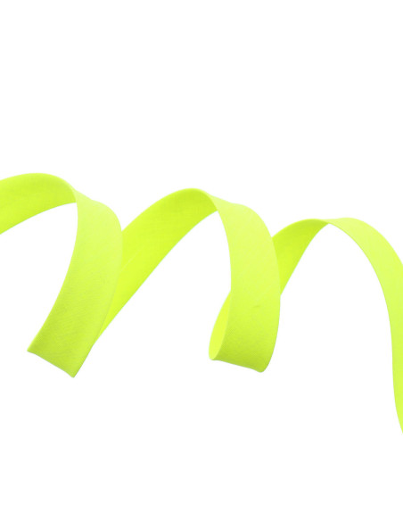 Fluorescent yellow all-textile bias