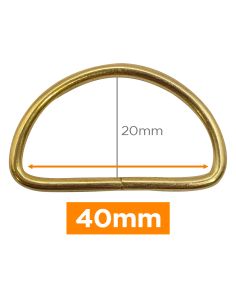 Premium D-ring - Gold 40 mm