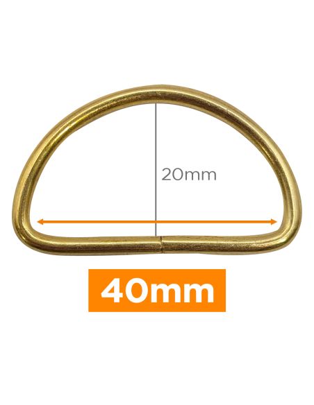 Premium D-ring - Gold 40 mm