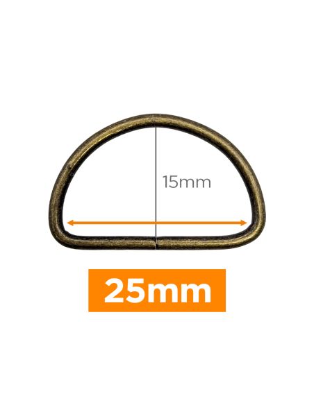 Premium D-ring - Bronze 25 mm