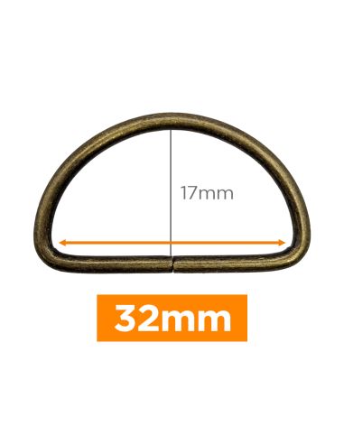 Premium D-ring - Bronze 32 mm