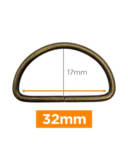 Premium D-ring - Bronze 32 mm